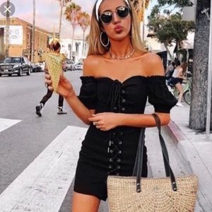 Stone Cold Fox Pamela Lace Up Dress size 1